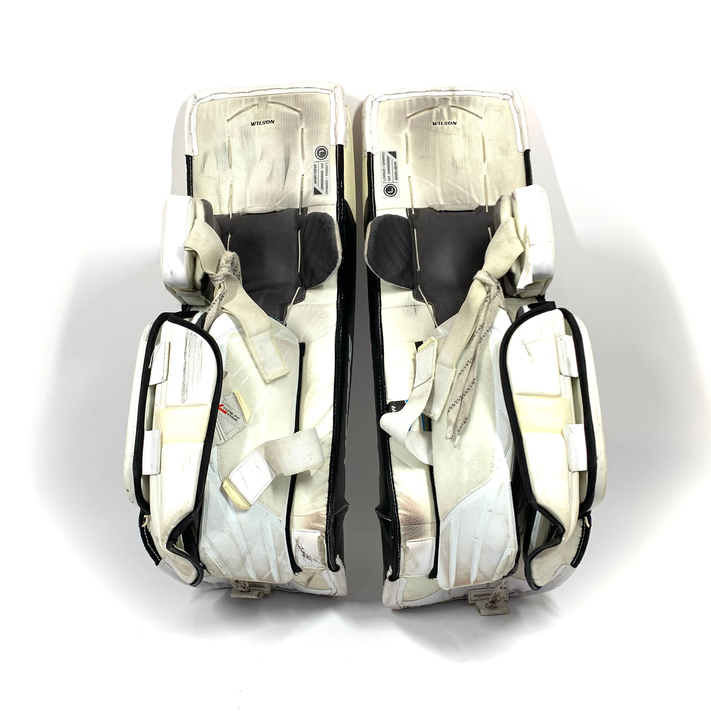 Bauer Supreme 2S Pro - Used Pro Stock Goalie Pads - (White/Black/Purple) - Image 3
