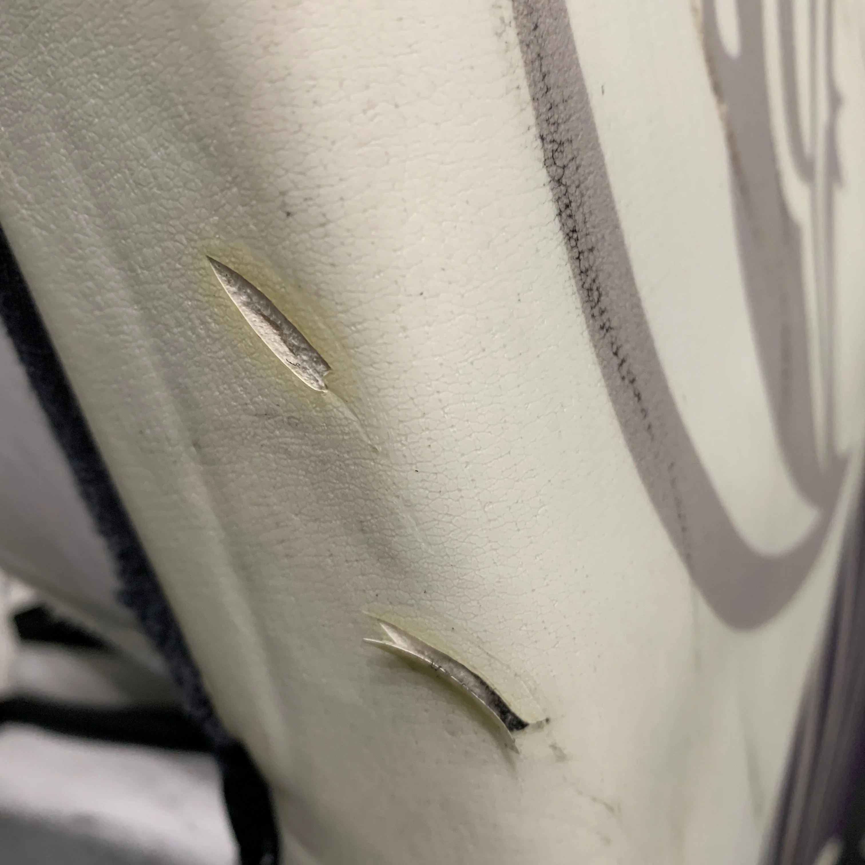 Bauer Supreme 2S Pro - Used Pro Stock Goalie Pads - (White/Black/Purple) - Image 4