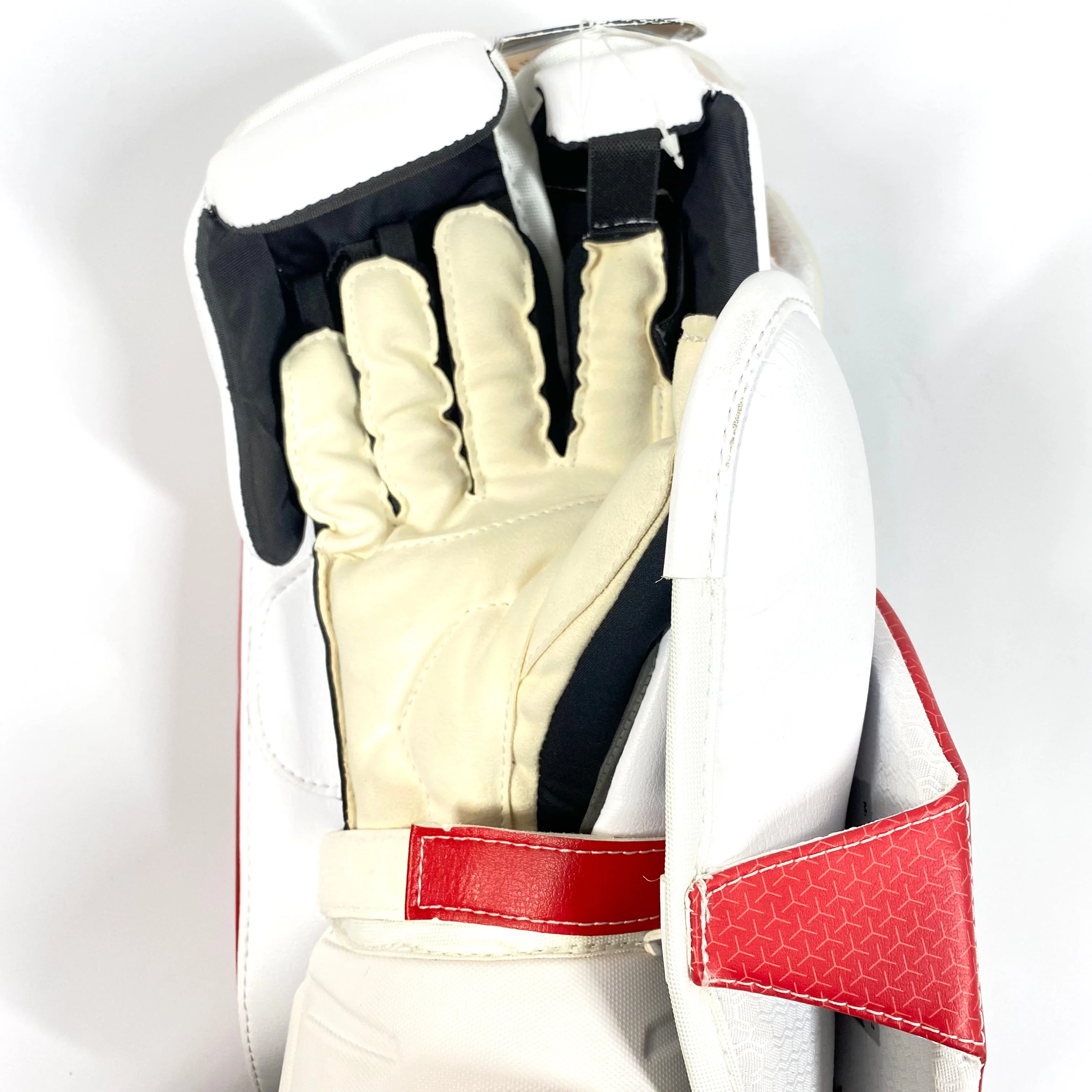 Bauer Supreme UltraSonic - New Pro Stock Goalie Blocker (White/Red/Yellow) - Image 3