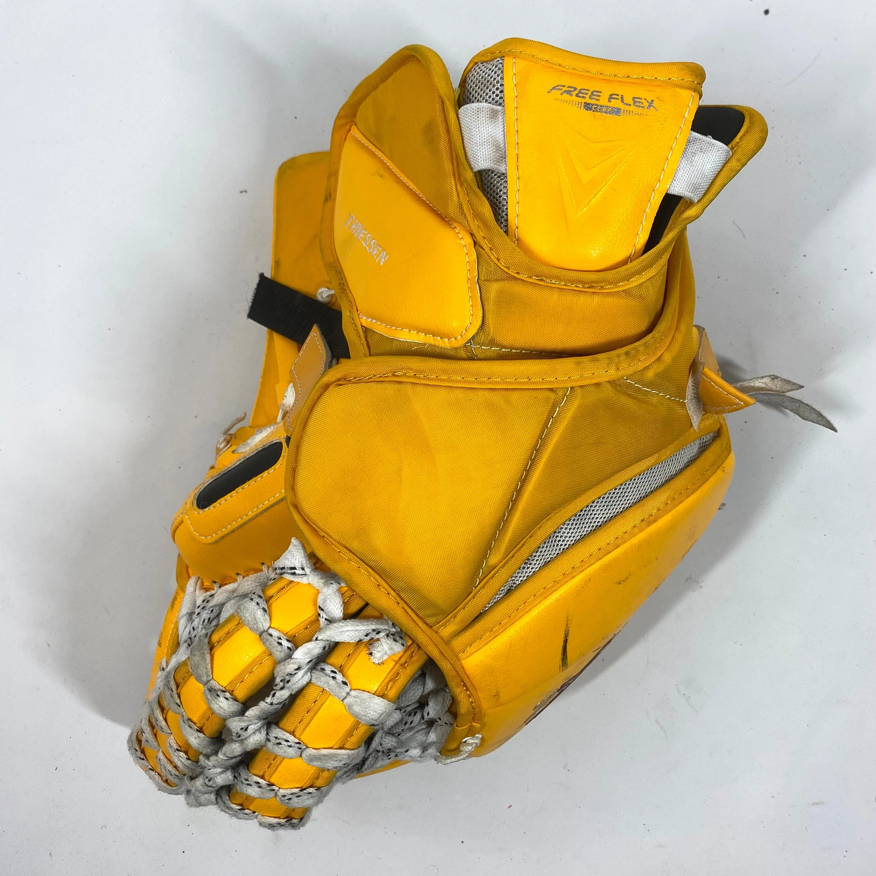 Bauer Vapor 2X Pro - Used Pro Stock Goalie Glove - (Yellow) - Image 3
