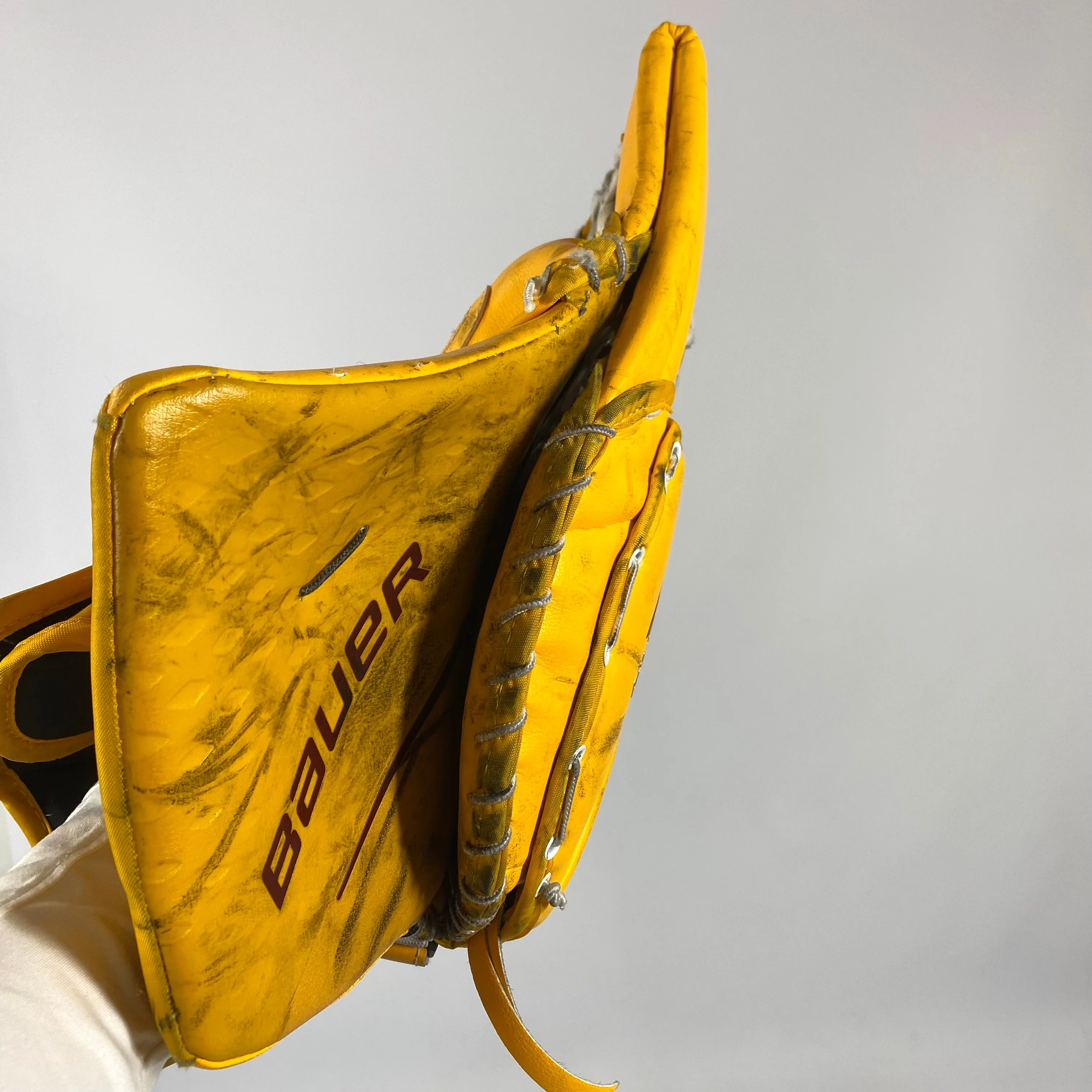 Bauer Vapor 2X Pro - Used Pro Stock Goalie Glove - (Yellow) - Image 4